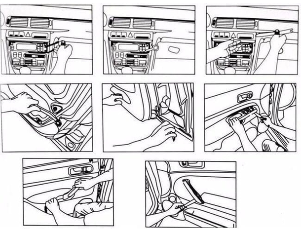 Kit 5 Leve Smontaggio Interni Auto Professionali Antigraffio Portiere Casse...
