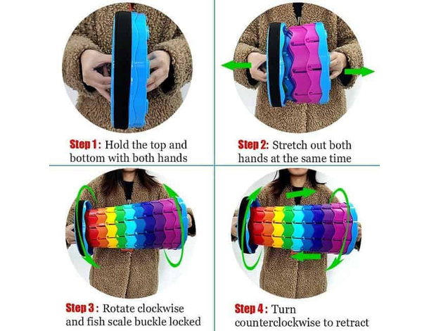 Sgabello Telescopico Pieghevole a Scomparsa Portatile Campeggio Multicolore...