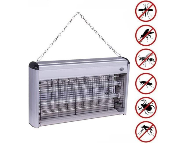 Zanzariera Elettrica 30W Anti Zanzare Mosche 2 Lampade UV Elettroinsetticida