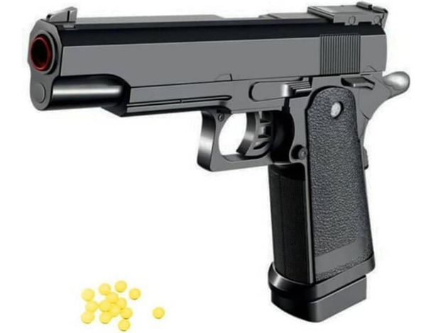 Pistola Giocattolo Spara Pallini 6mm AirSoft gioco bambini caricatore polizia