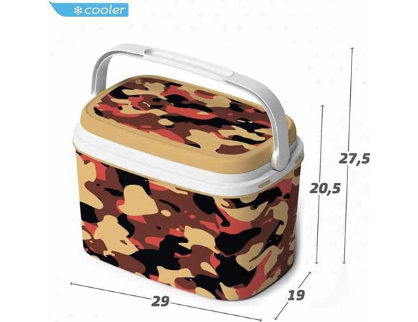 Frigo Passivo Termico in Plastica Antigraffio 6LT Stampa Mimetica Portatile...