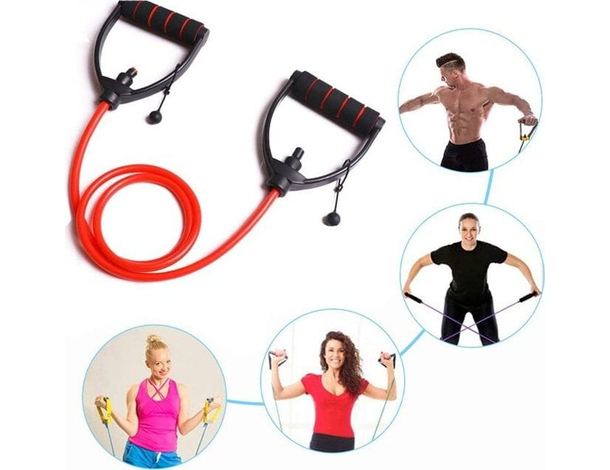 Elastici Fitness Banda Elastica di Resistenza Allenamento Fascia 30lb Regolabile
