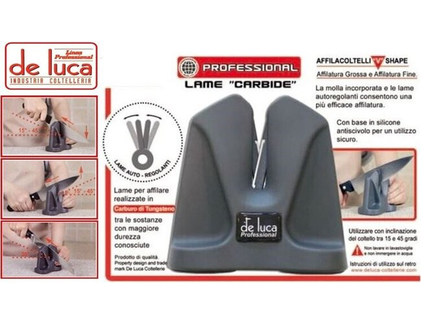 Affila coltelli manuale professionale affilacoltelli cucina lame carbide V...
