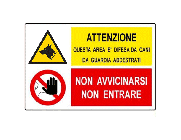 12x Cartello "Attenzione + Non Entrare" 20x30 cm in PVC Segnaletica Pericolo