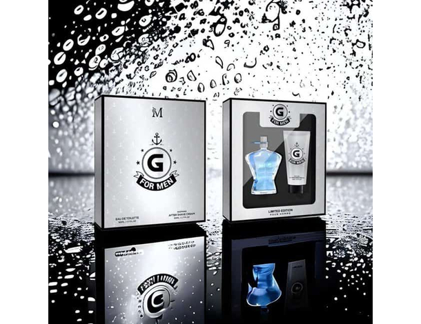Set Regalo Uomo cofanetto G for Men Profumo 50+50ml spray Dopobarba per lui...