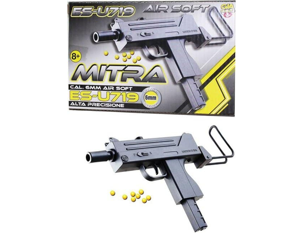 Mitra Mitragliatrici 2PZ Giocattolo Spara Pallini 6mm AirSoft gioco bambini...