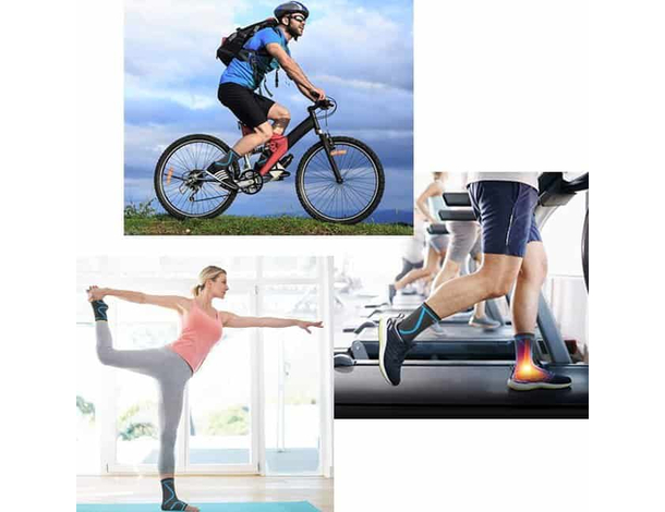 2x Cavigliera Ortopedica Fascia Tutore Caviglia Piede Supporto Traumi Sport...