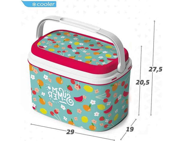 Frigo Passivo Termico in Plastica Antigraffio da 6 LT Portatile Azzurro...