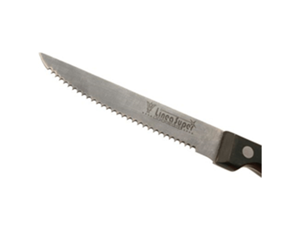 6x Coltelli da bistecca con lama in acciaio inox e manico in bachelite Cucina...