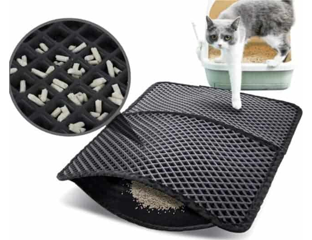 Tappetino Lettiera Gatto Doppio Strato Pieghevole impermeabile Facile da...