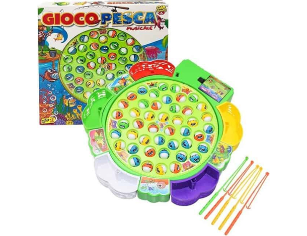 Pesca Pazza Gioco Elettronico Giocattolo da Tavolo Bambini 45 Pezzi Pesciolini