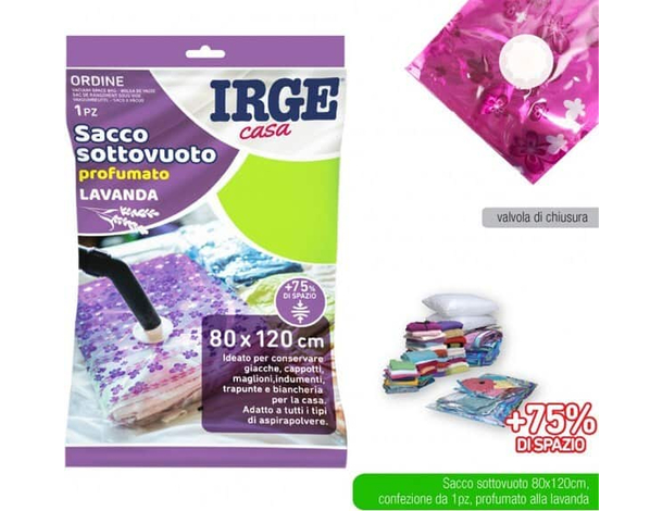 6x Sacchetti Buste Salvaspazio Sottovuoto Armadio Profumo Lavanda 80x120...