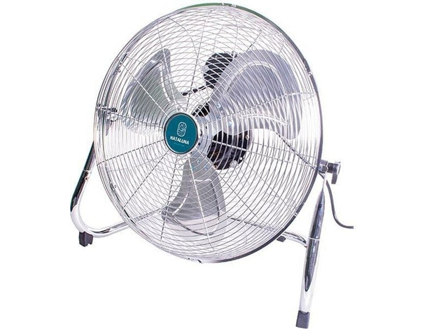 Ventilatore da Terra Acciaio 90W Con 3 Pale Alluminio 3 Velocita Diametro 40cm