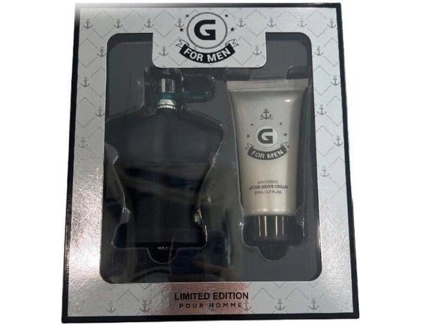Set Regalo Uomo cofanetto G for Men Profumo 50+50ml spray Dopobarba per lui kit