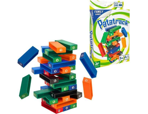 Gioco da tavolo PATATRACK Società per 2 giocatori 45 blocchi torre mattoncini