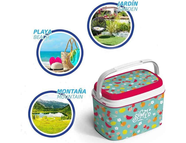 Frigo Passivo Termico in Plastica Antigraffio da 6 LT Portatile Azzurro...