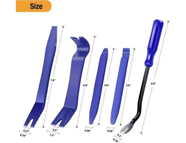 Kit 5 Leve Smontaggio Interni Auto Professionali Antigraffio Portiere Casse...