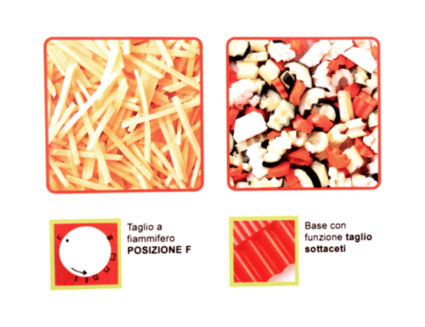 Affettatore multiuso mandolina 9 tipi di taglio con salvamani cucina Rotostar...