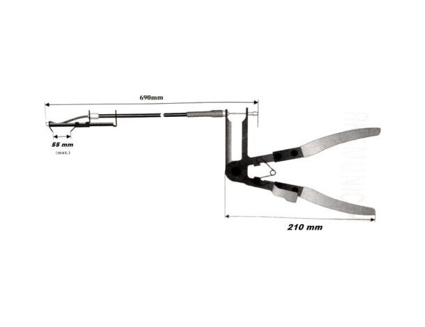 Pinza stringi fascette per manicotti auto e moto con cavo flessibile 690 mm...