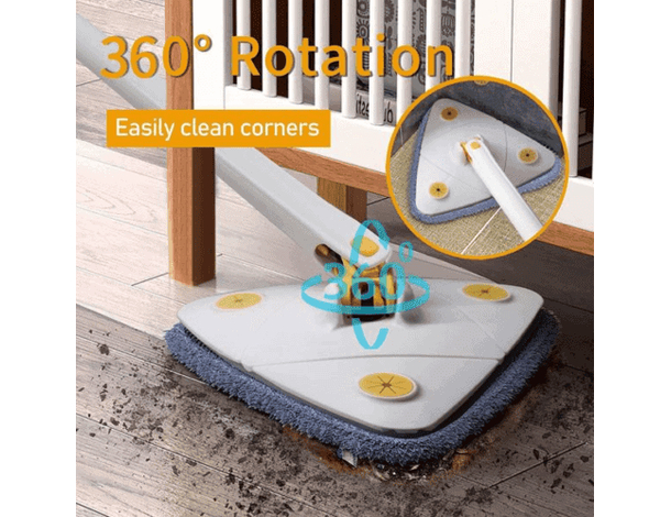 Mocio Triangolare Lavapavimenti MOP Girevole Auto Strizzante Soffitto Polvere...