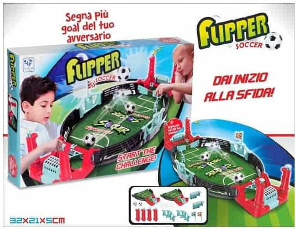Flipper Soccer Calcio Gioco Giocattolo Bambini 3+ Mini Flipper Balilla...