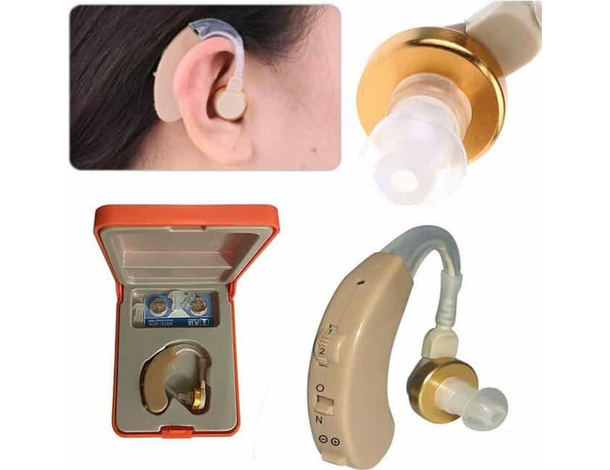 Apparecchio Acustico Auricolare Amplificatore Audio +2 Batterie Omaggio Udito