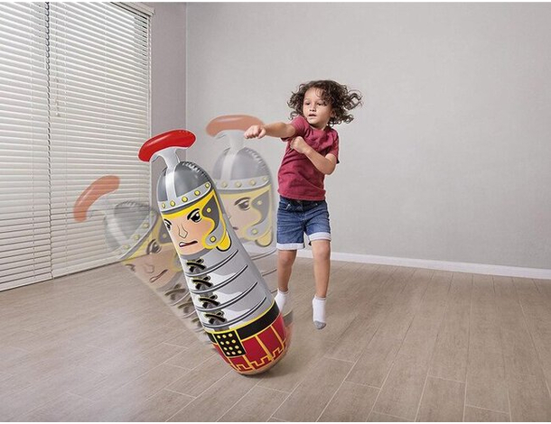 Gladiatore gonfiabile gioco per bambini Punch bag boxing esterno interno 8