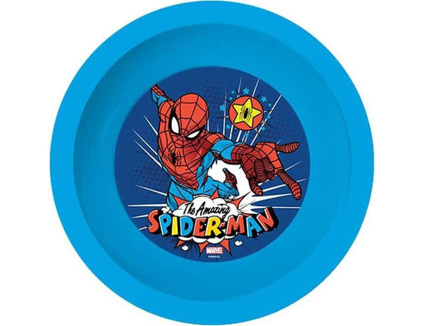Set Pappa da 3PZ Spiderman Piatto Ciotola Tazza Pranzo Scuola Bambini...