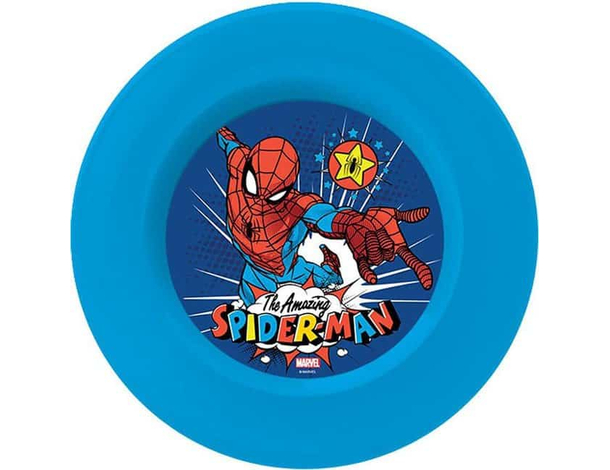 Set Pappa da 3PZ Spiderman Piatto Ciotola Tazza Pranzo Scuola Bambini...