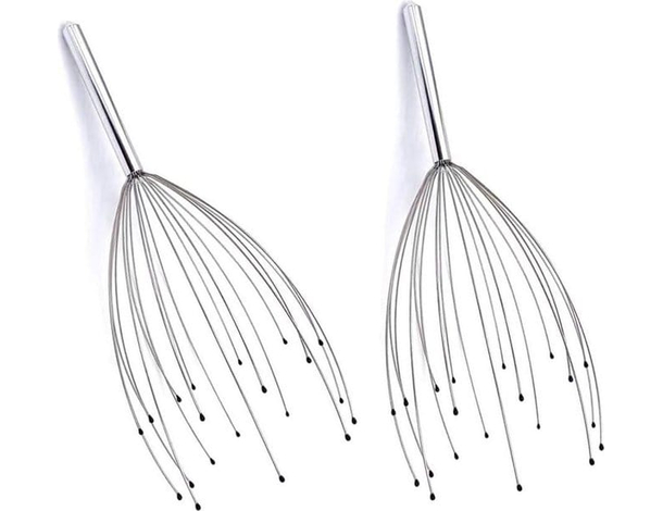Coppia 2 massaggiatore testa cuoio capelluto relax anti stress antistress ragno