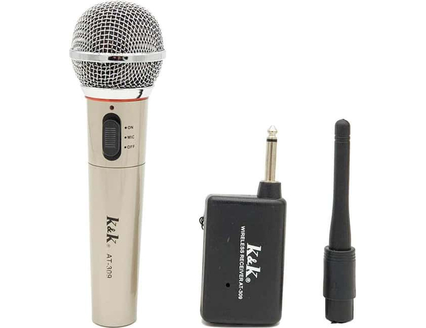 Microfono Dinamico Ricevitore Wireless Karaoke Voce Unidirezionale Senza Fili
