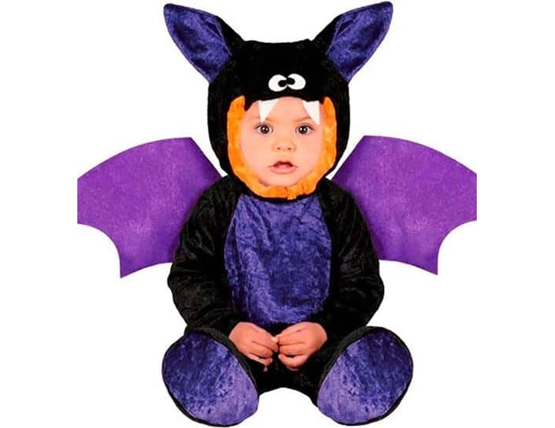 Costume Carnevale pipistrello viola travestimento neonato 12-24 mesi...
