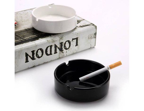 12x Posacenere Rotondo Nero Portacenere in Plastica Bar Pub Ristorante 6