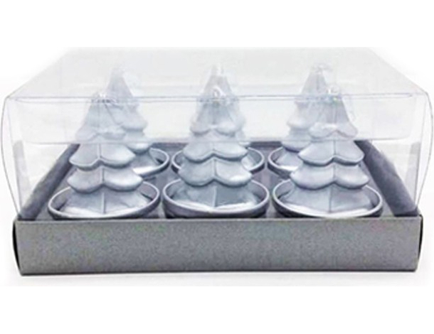 6x Candele Natalizie Albero di Natale Decorative Casa Feste Vari Colori...