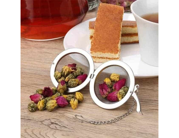 Set 2 pezzi filtro infusore in acciaio 4 cm per tisane the aromi con...