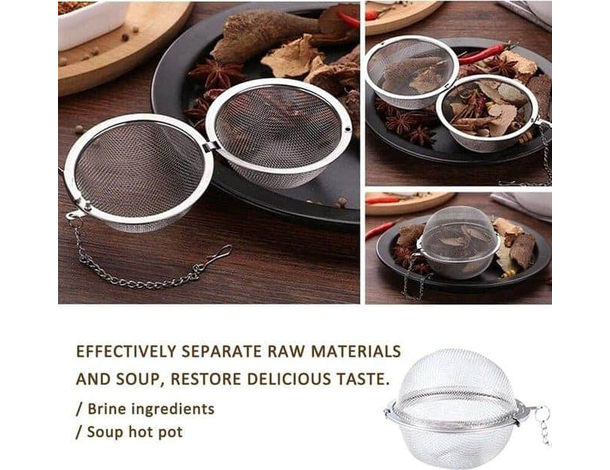 Set 2 pezzi filtro infusore in acciaio 4 cm per tisane the aromi con...