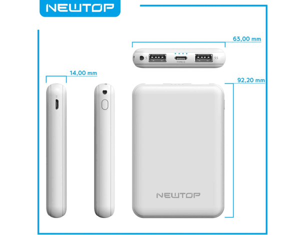 Power Bank doppia ricarica veloce USB portatile universale 5000 mAh PB31...