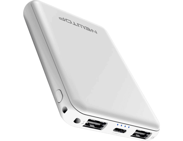 Power Bank doppia ricarica veloce USB portatile universale 5000 mAh PB31 bianco