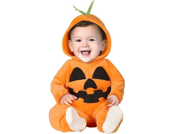 Costume Carnevale zucca di Halloween travestimento unisex festa 12-24 mesi...