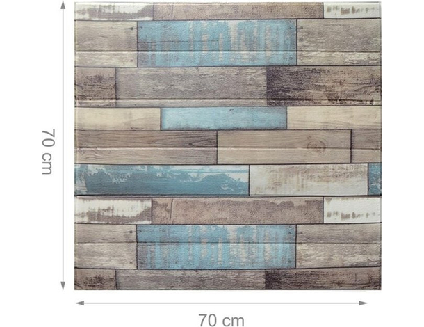 5x Pannello adesivo 3D 70x70cm carta da parati parete mattoni effetto legno...