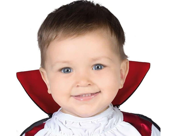 Costume Carnevale Dracula travestimento vampiro neonato bambino 6-24 mesi...