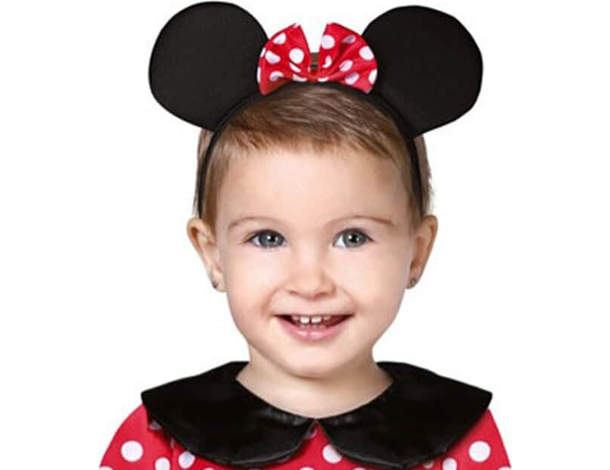 Costume Carnevale Topolina Minnie Mouse bambina 12-24 mesi halloween festa...