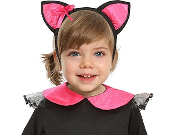 Costume Carnevale gattina nera travestimento gattina bambina 12-24 mesi...