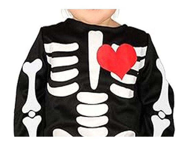 Costume Carnevale scheletro travestimento neonata 6-12 mesi halloween festa...