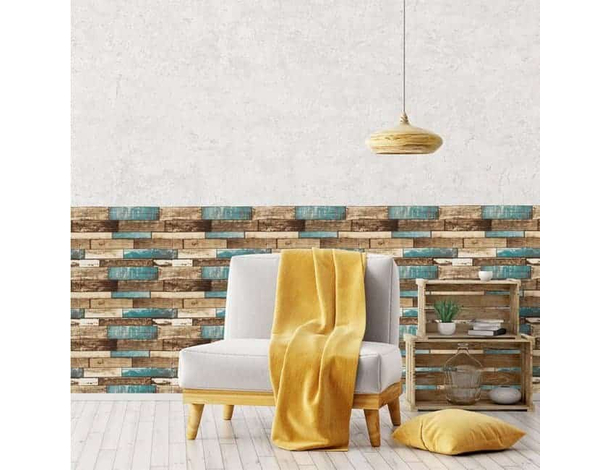 5x Pannello adesivo 3D 70x70cm carta da parati parete mattoni effetto legno...