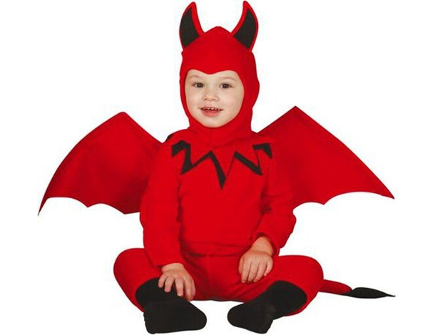 Costume Carnevale diavoletto travestimento bambino 12-24 mesi halloween festa...