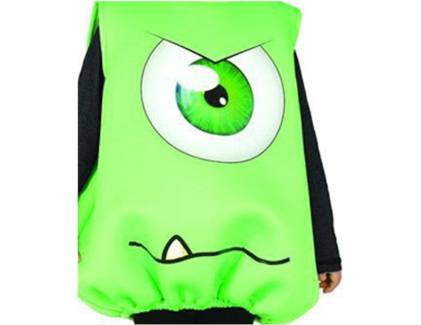 Costume Carnevale alieno verde travestimento mostro neonato 6-12 mesi...