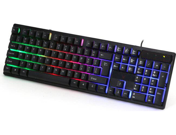 Tastiera cavo usb mouse mousepad cuffie gaming set computer per gioco 4 in 1...