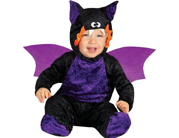Costume Carnevale pipistrello viola travestimento neonato 12-24 mesi...