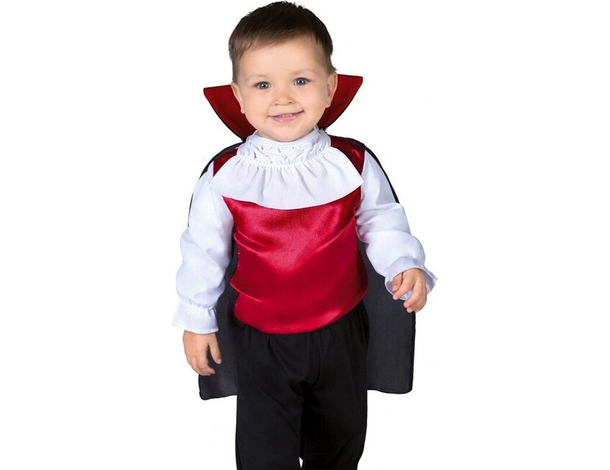 Costume Carnevale Dracula travestimento vampiro neonato bambino 6-24 mesi...
